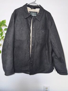 GH Bass & Co Men's Sherpa-Lined Wool Jacket